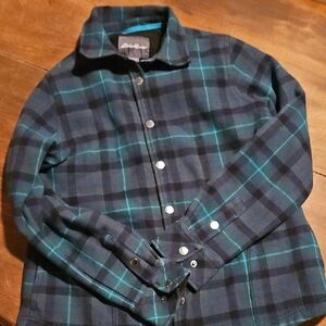 Eddie Bauer Black and Blue Shirt Shacket